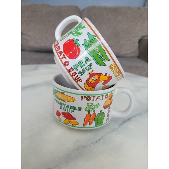 Vintage Pop Art Soup Mug Set - Picture 2 of 4